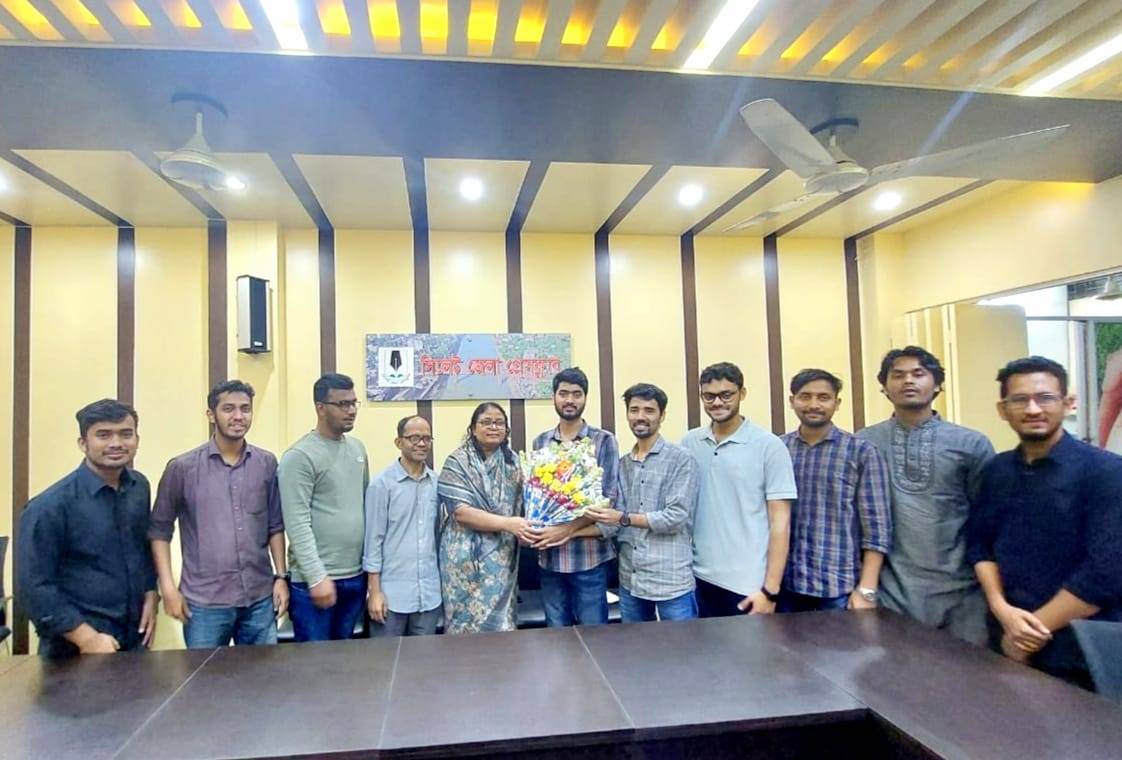 সিলেট জেলা প্রেসক্লাবের সাথে শাবি প্রেসক্লাবের সৌজন্য সাক্ষাৎ।