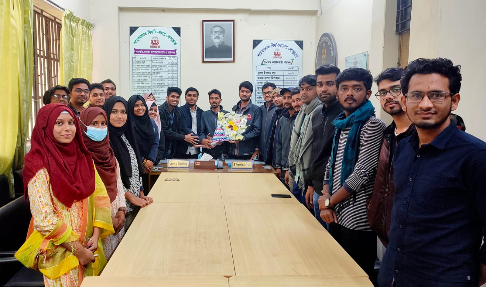 শাবি প্রেসক্লাবের সাথে ‘শাহজালাল ইউনিভার্সিটি স্পিকার্স ক্লাব’র মতবিনিময়